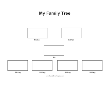 2 Generation Plain Family Tree  Template