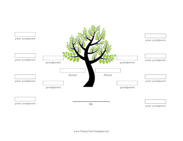 4 Generation Gender Neutral Family Tree  Template