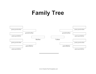 4 Generation Plain Family Tree  Template