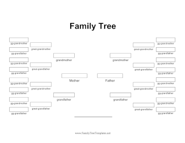 5 Generation Plain Family Tree  Template