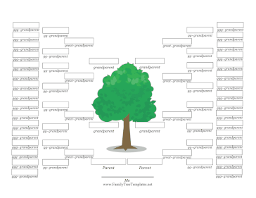 6 Generation Gender Neutral Family Tree  Template