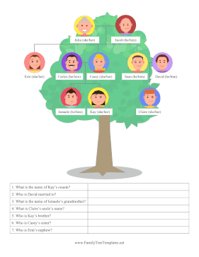 Family Tree Worksheet 1 Template