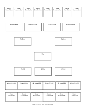 Plain Hourglass Family Tree  Template