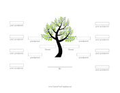 4 Generation Gender Neutral Family Tree  family tree template