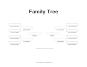 4 Generation Plain Family Tree  family tree template