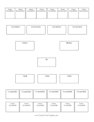 Plain Hourglass Family Tree  family tree template