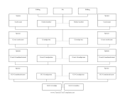6 Generations Plain Reverse Family Tree  family tree template